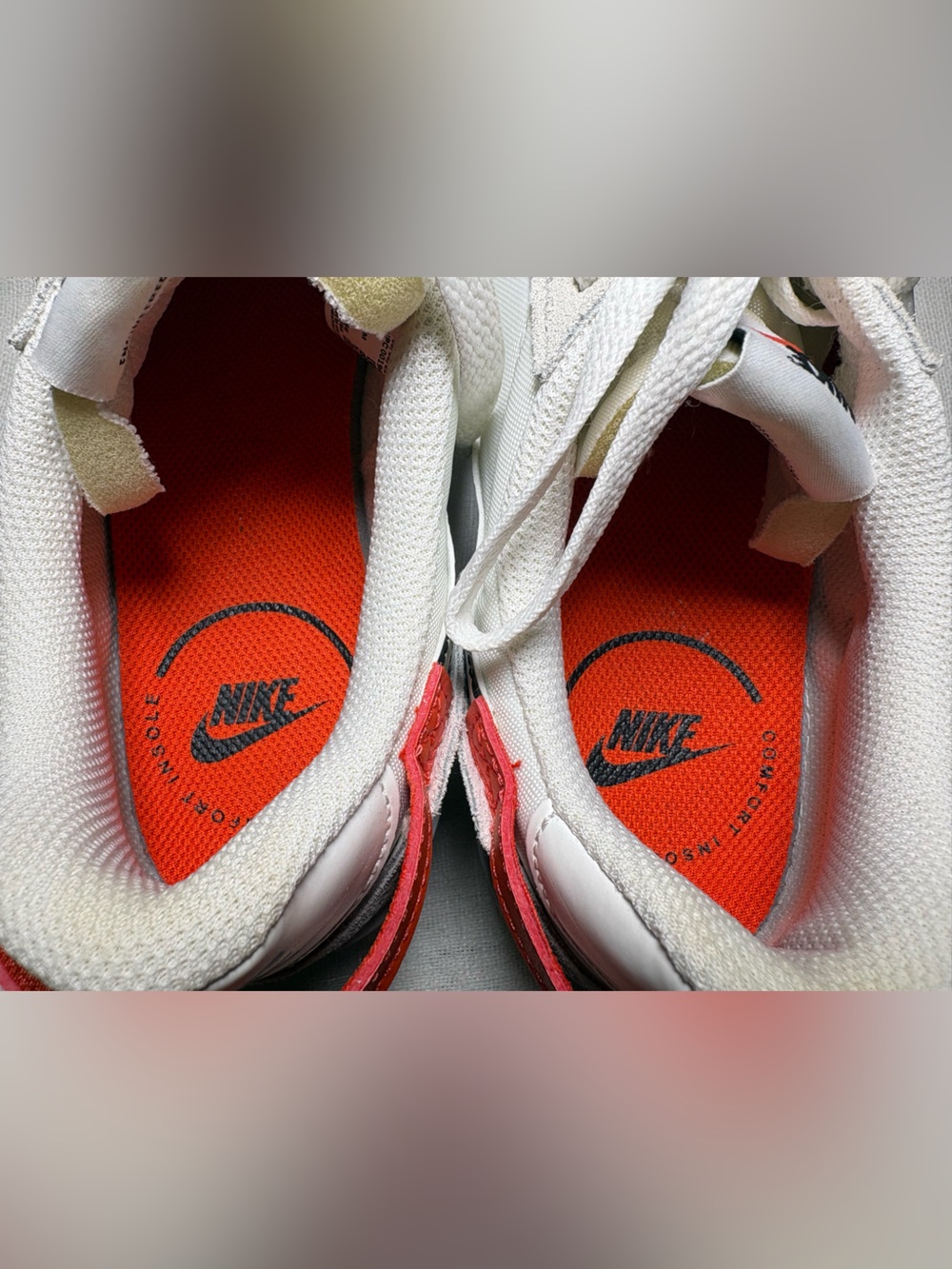 Nike Waffle Debut Leopard Print Platform Sneakers Women’s Size 8 Cream Orange - Picture 9 of 15